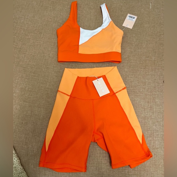 Orange Colorblock Wilo Active Set - Picture 2 of 5